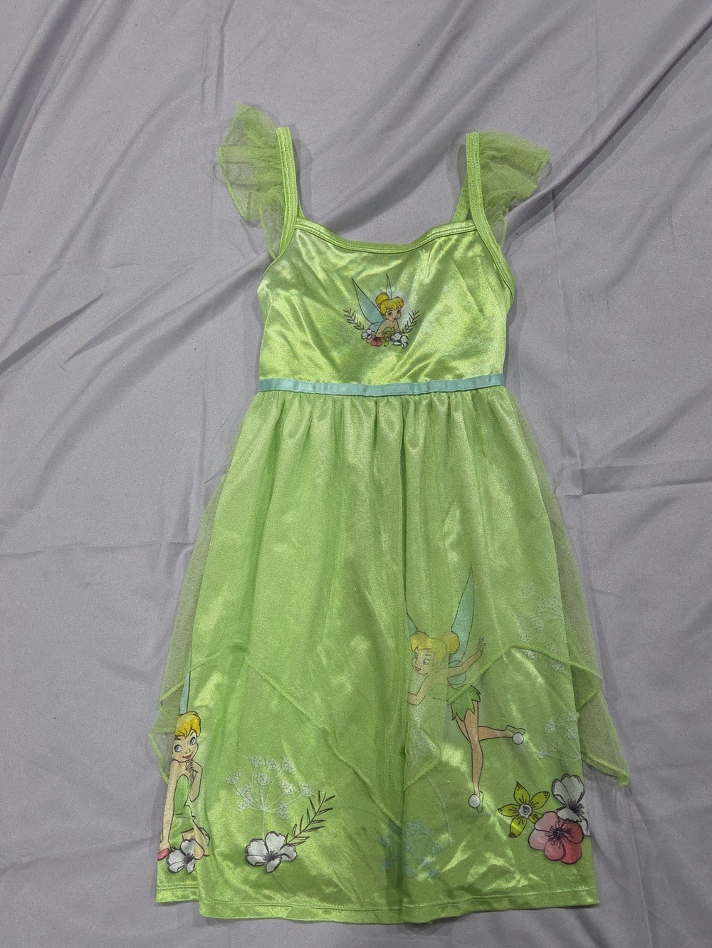 Disney Green Tinker Bell Night Gown, Size 6